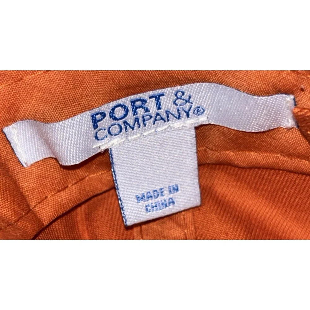 Port & Company Six-Panel Twill Orange Cap